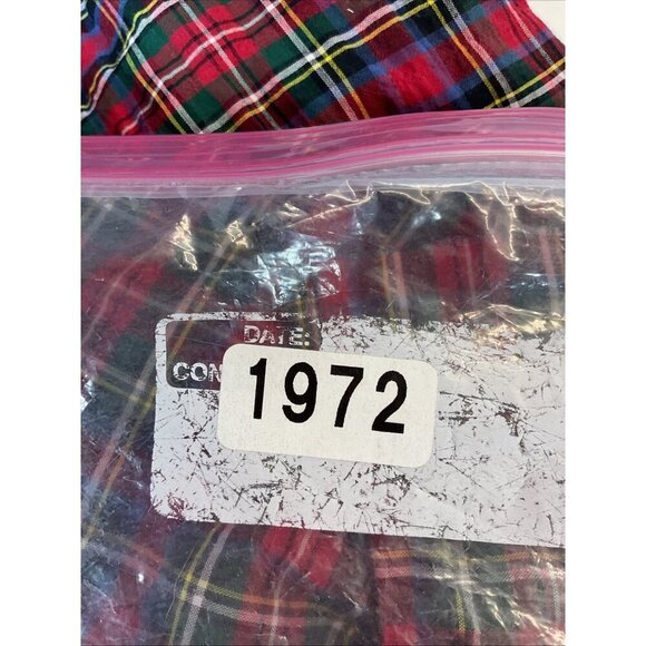 J. McLaughlin tartan holiday plaid lightweight puff sleeve button up top M - Picture 9 of 9